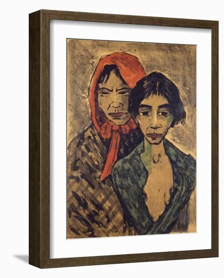 Gypsies, Lithograph-Otto Mueller-Framed Giclee Print