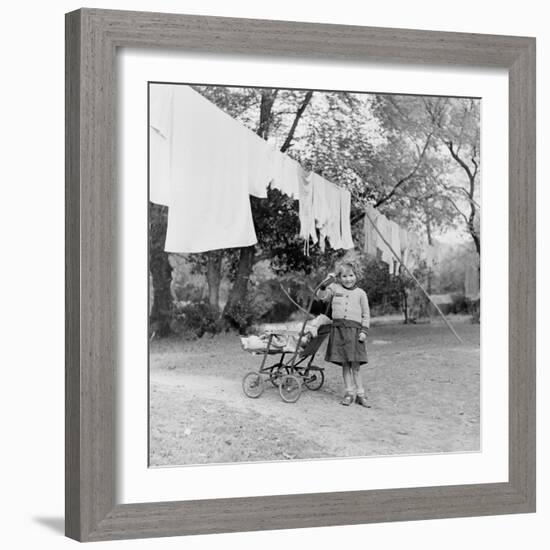 Gypsies Living in Slums under the Trees in New Forest, England-William Sumits-Framed Photographic Print