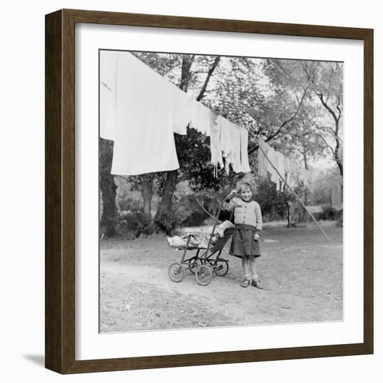 Gypsies Living in Slums under the Trees in New Forest, England-William Sumits-Framed Photographic Print