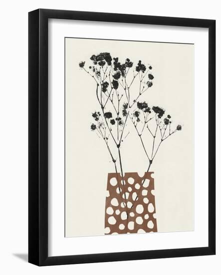 Gypsophila in a Brown Vase-Alisa Galitsyna-Framed Photographic Print