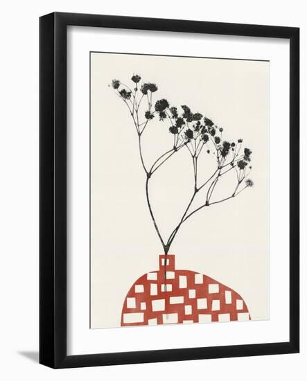 Gypsophila in a Red Vase-Alisa Galitsyna-Framed Photographic Print