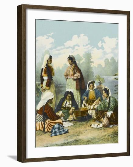 Gypsy Bohemian Women in Turkey Indulging in the 'High Life'-null-Framed Photographic Print