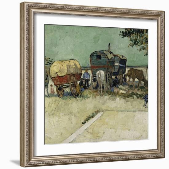 Gypsy Camp, c.1888-Vincent van Gogh-Framed Giclee Print