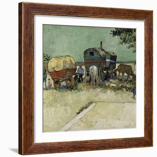 Gypsy Camp, c.1888-Vincent van Gogh-Framed Giclee Print