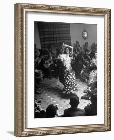 Gypsy Dancer Performing-Dmitri Kessel-Framed Photographic Print