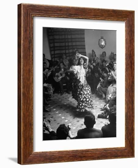 Gypsy Dancer Performing-Dmitri Kessel-Framed Photographic Print