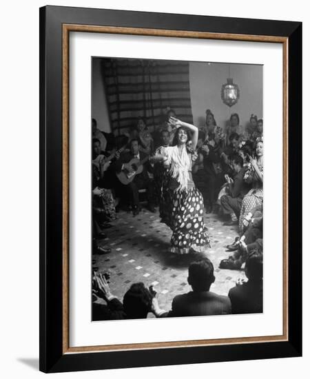 Gypsy Dancer Performing-Dmitri Kessel-Framed Photographic Print