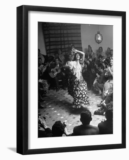 Gypsy Dancer Performing-Dmitri Kessel-Framed Photographic Print