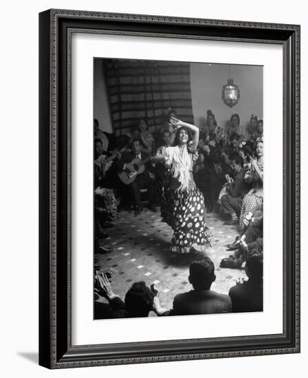 Gypsy Dancer Performing-Dmitri Kessel-Framed Photographic Print