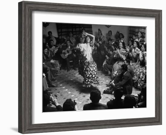 Gypsy Dancer Performing-Dmitri Kessel-Framed Photographic Print