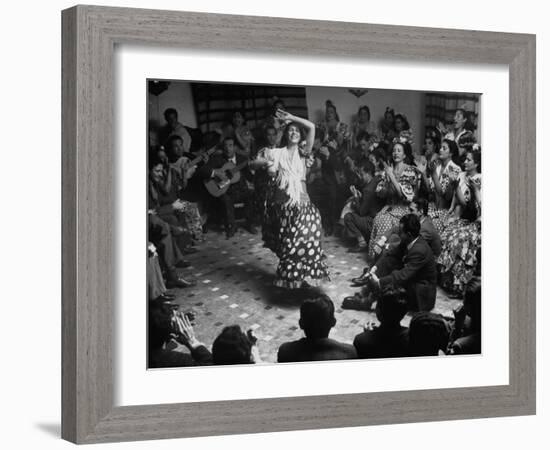 Gypsy Dancer Performing-Dmitri Kessel-Framed Photographic Print