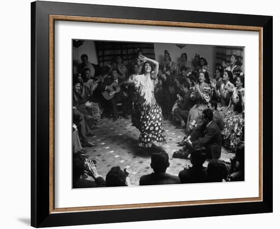 Gypsy Dancer Performing-Dmitri Kessel-Framed Photographic Print