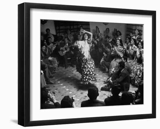 Gypsy Dancer Performing-Dmitri Kessel-Framed Photographic Print