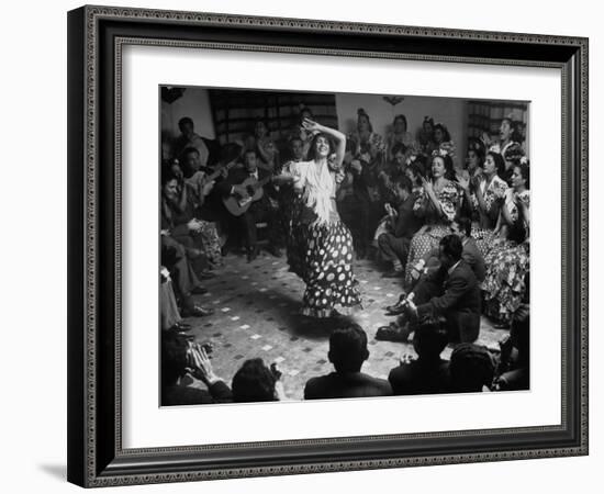 Gypsy Dancer Performing-Dmitri Kessel-Framed Photographic Print