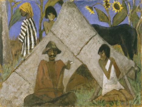 Gypsy Encampment, c.1925' Giclee Print - Otto Muller or Mueller | Art.com