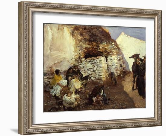 Gypsy Encampment, Granada, Spain, C.1912-13 (Oil on Canvas)-John Singer Sargent-Framed Giclee Print