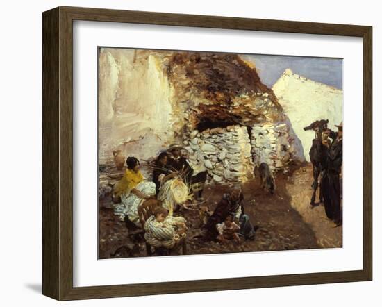 Gypsy Encampment, Granada, Spain, C.1912-13 (Oil on Canvas)-John Singer Sargent-Framed Giclee Print