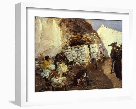 Gypsy Encampment, Granada, Spain, C.1912-13 (Oil on Canvas)-John Singer Sargent-Framed Giclee Print