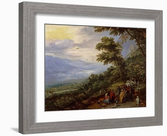 Gypsy Gathering in a Wood, 1612-Jan Brueghel the Elder-Framed Giclee Print