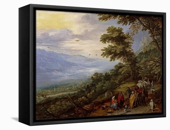 Gypsy Gathering in a Wood, 1612-Jan Brueghel the Elder-Framed Premier Image Canvas