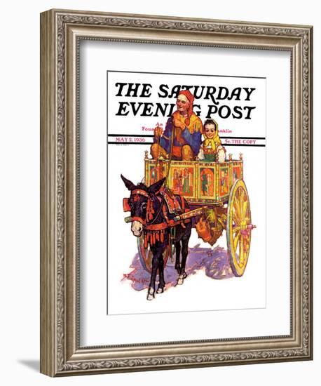 "Gypsy Wagon," Saturday Evening Post Cover, May 2, 1936-Henry Soulen-Framed Giclee Print