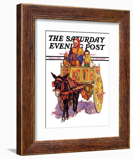 "Gypsy Wagon," Saturday Evening Post Cover, May 2, 1936-Henry Soulen-Framed Giclee Print