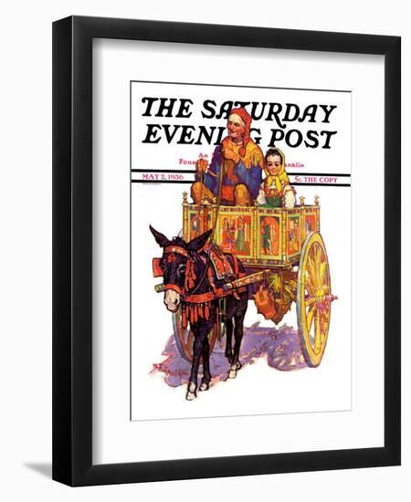 "Gypsy Wagon," Saturday Evening Post Cover, May 2, 1936-Henry Soulen-Framed Giclee Print