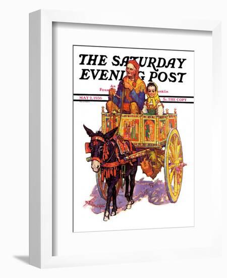 "Gypsy Wagon," Saturday Evening Post Cover, May 2, 1936-Henry Soulen-Framed Giclee Print