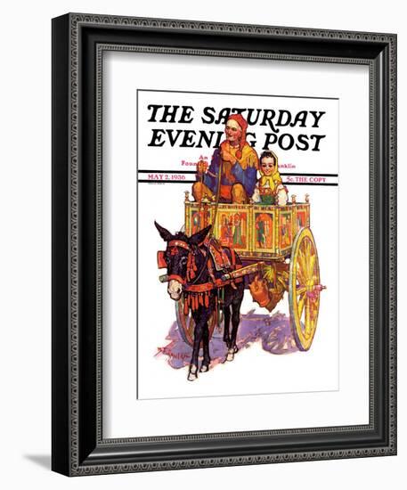 "Gypsy Wagon," Saturday Evening Post Cover, May 2, 1936-Henry Soulen-Framed Giclee Print