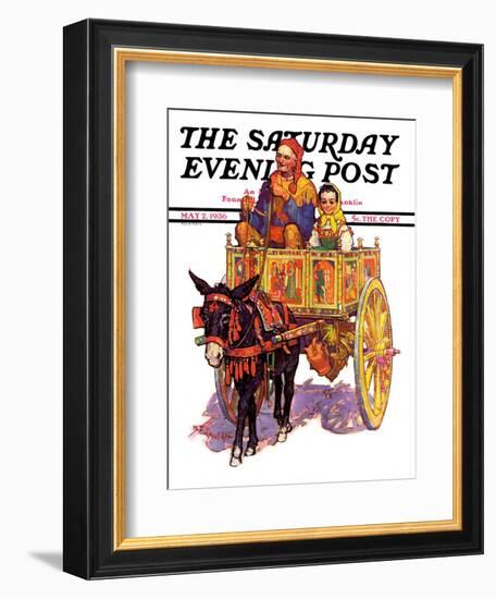 "Gypsy Wagon," Saturday Evening Post Cover, May 2, 1936-Henry Soulen-Framed Giclee Print