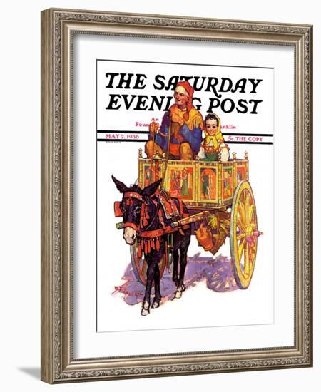 "Gypsy Wagon," Saturday Evening Post Cover, May 2, 1936-Henry Soulen-Framed Giclee Print