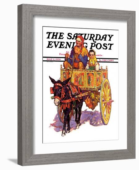 "Gypsy Wagon," Saturday Evening Post Cover, May 2, 1936-Henry Soulen-Framed Giclee Print