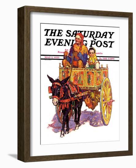 "Gypsy Wagon," Saturday Evening Post Cover, May 2, 1936-Henry Soulen-Framed Giclee Print