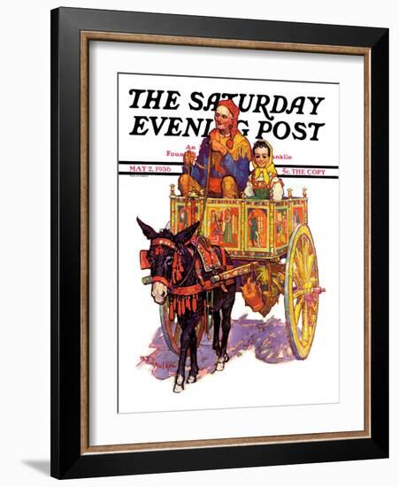 "Gypsy Wagon," Saturday Evening Post Cover, May 2, 1936-Henry Soulen-Framed Giclee Print