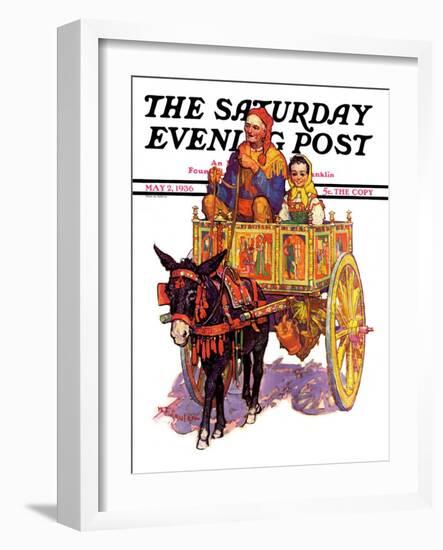 "Gypsy Wagon," Saturday Evening Post Cover, May 2, 1936-Henry Soulen-Framed Giclee Print