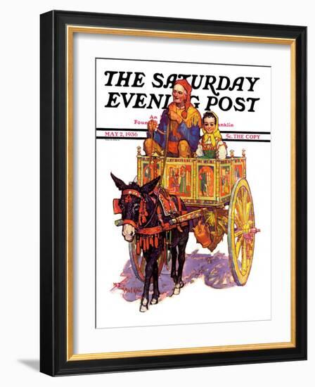 "Gypsy Wagon," Saturday Evening Post Cover, May 2, 1936-Henry Soulen-Framed Giclee Print