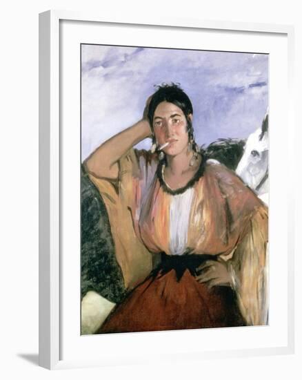 Gypsy with Cigarette, 1862-Edouard Manet-Framed Giclee Print