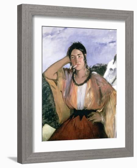 Gypsy with Cigarette, 1862-Edouard Manet-Framed Giclee Print