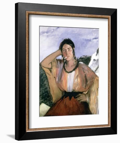 Gypsy with Cigarette, 1862-Edouard Manet-Framed Giclee Print