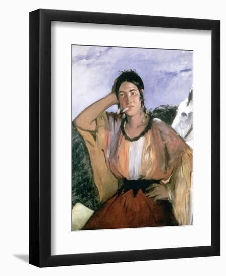 Gypsy with Cigarette, 1862-Edouard Manet-Framed Giclee Print