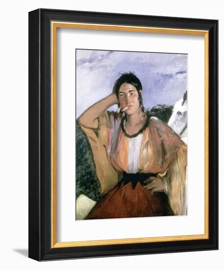 Gypsy with Cigarette, 1862-Edouard Manet-Framed Giclee Print