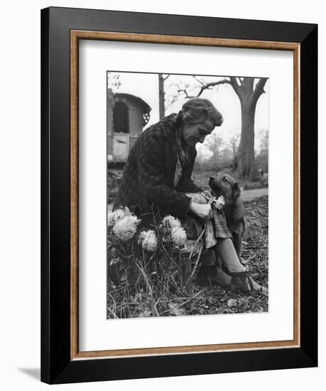 Gypsy woman with dog, 1960s-Tony Boxall-Framed Photographic Print