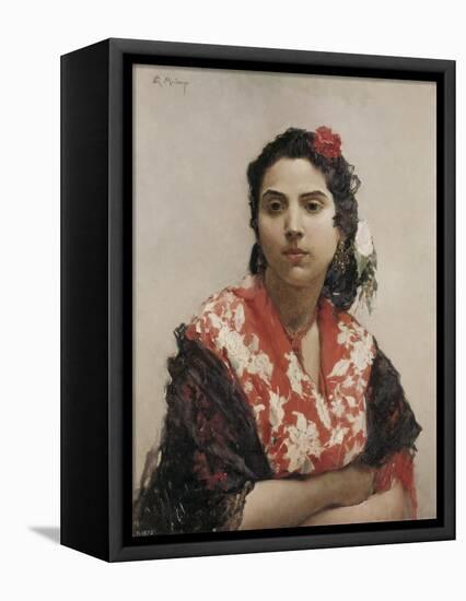 Gypsy Woman-Raimundo De Madrazo Y Garetta-Framed Stretched Canvas