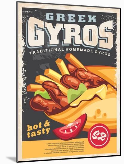 Gyros Poster Design-lukeruk-Mounted Photographic Print