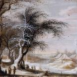 Winter Landscape with a Woodcutter-Gysbrecht Lytens-Giclee Print