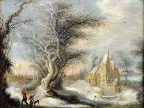 Winter Landscape with a Woodcutter-Gysbrecht Lytens-Giclee Print