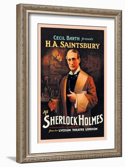 H. A. Saintsbury as Sherlock Holmes-null-Framed Art Print