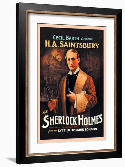 H. A. Saintsbury as Sherlock Holmes-null-Framed Art Print