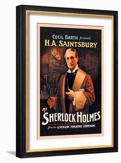 H. A. Saintsbury as Sherlock Holmes-null-Framed Art Print