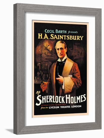 H. A. Saintsbury as Sherlock Holmes-null-Framed Art Print